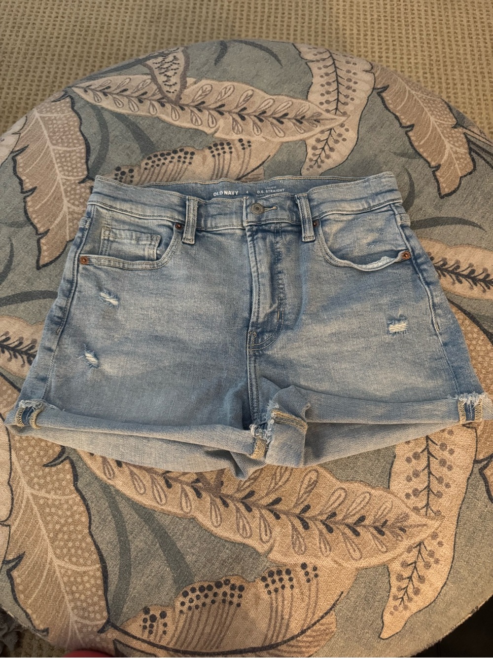❤️ Old Navy Faded Light Blue Denim Cuffed Shorts NWOT